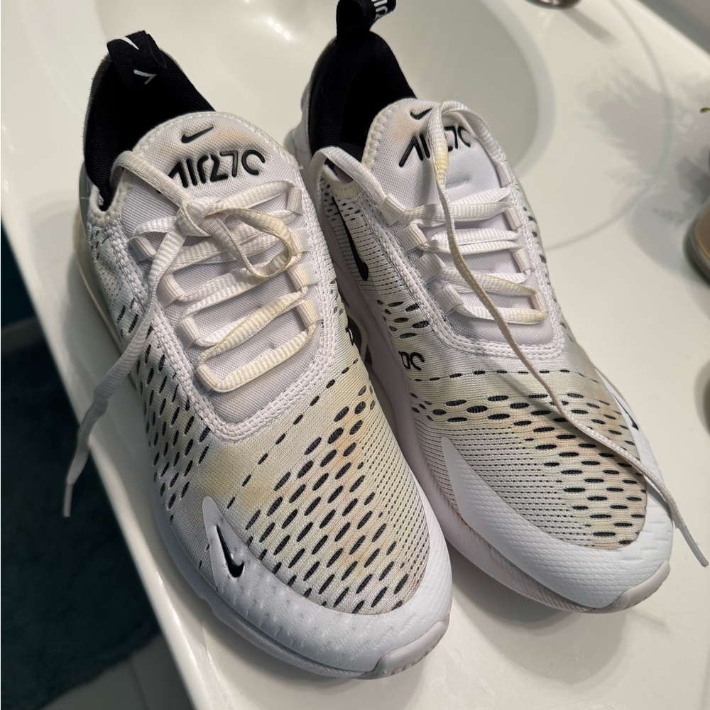 Nike Air Max 270 White and Black Sneakers